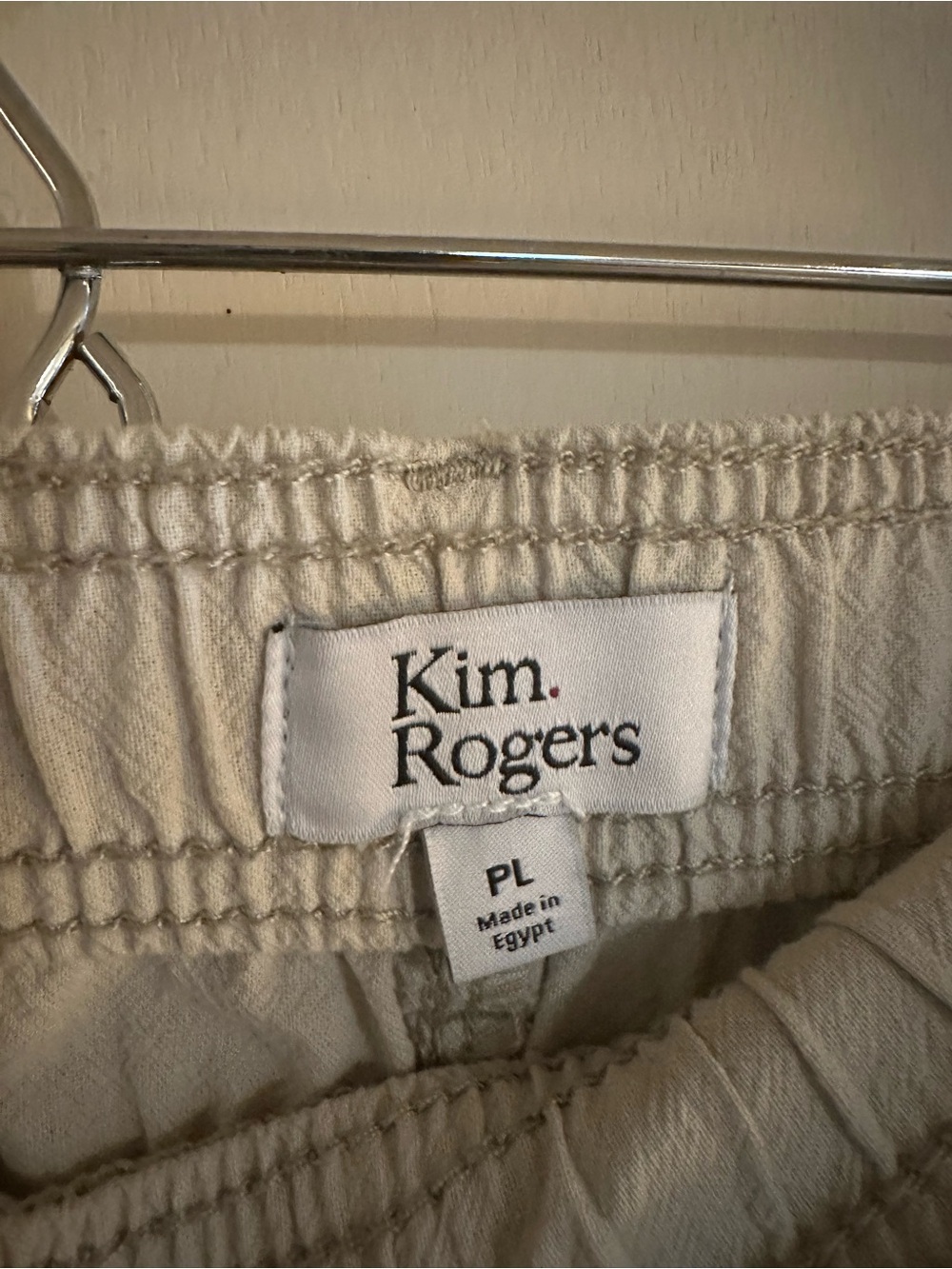 Kim Rogers Neutral Cream Elastic-Waist Kids Joggers